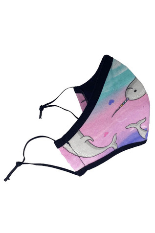 Unicorn Dolphin Print 2-Ply Adult Face Mask Unicorn Dolphin Print 2-Ply Adult Face Mask
