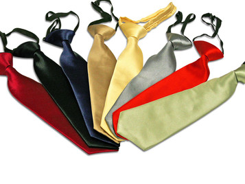 Boys Solid Pretied Neck Tie