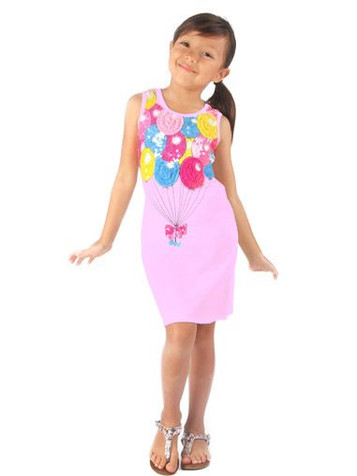 Haven Girl Light Pink Birthday Balloon Mesh & Sequins Dress Haven Girl Light Pink Birthday Balloon Mesh & Sequins Dress