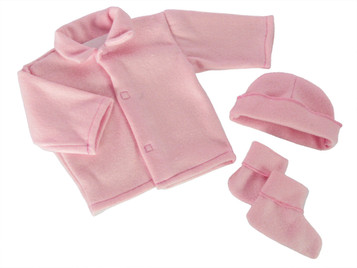 Pink Poly Fleece Bootie Set Pink Poly Fleece Bootie Set