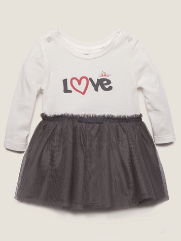 IKKS Off-White / Gray Tulle Dress