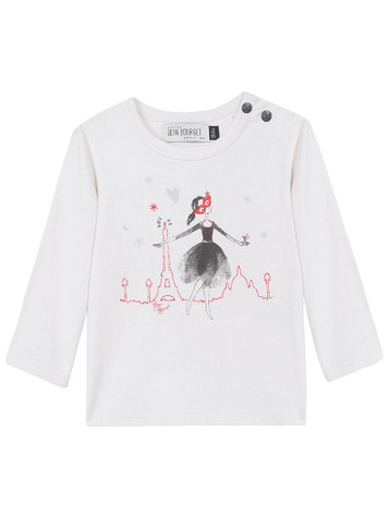 Jean Bourget Ecru Nights at Eiffel Tower T- Shirt