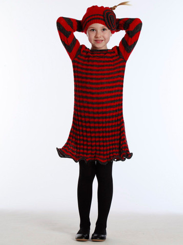KidCuteTure Andrea Cherry Charcoal Knitted Dress KidCuteTure Andrea Cherry Charcoal Knitted Dress