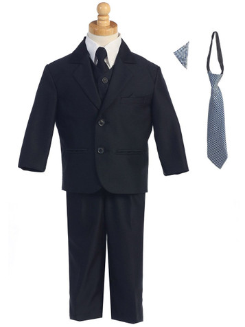 Navy Two-Button Herringbone Pattern Suit- FINAL SALE Navy Two-Button Herringbone Pattern Suit- FINAL SALE