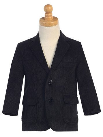 Boys Black Corduroy Jacket- FINAL SALE Boys Black Corduroy Jacket- FINAL SALE