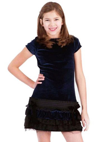 Limeapple Royal Couture Whistler Blue Ruffle Dress Limeapple Royal Couture Whistler Blue Ruffle Dress