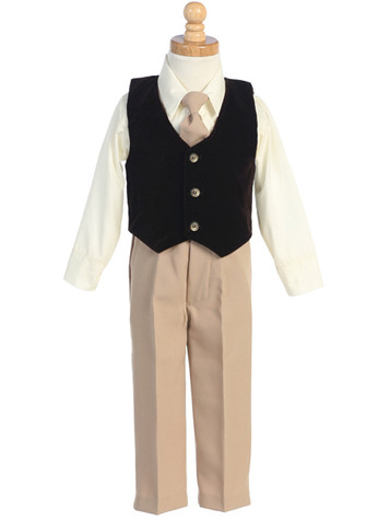 Brown/Khaki Velvet Vest w/Pants Brown/Khaki Velvet Vest w/Pants
