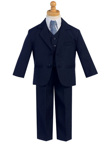 Little Gents 5 Piece Navy 2 Button Suit Little Gents 5 Piece Navy 2 Button Suit
