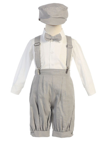 Light Gray Suspender Knickers w/ Hat Light Gray Suspender Knickers w/ Hat