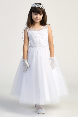Swea Pea & Lilli SP709 V-Neck Embroidered Tulle Bodice w/ Sequins Swea Pea & Lilli SP709 V-Neck Embroidered Tulle Bodice w/ Sequins