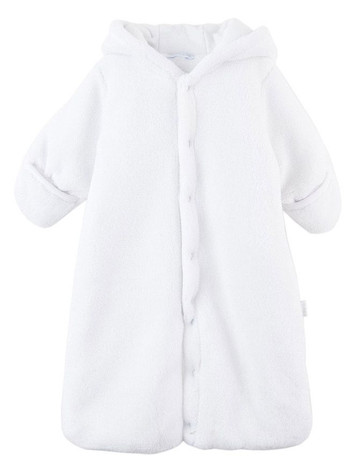 Le Top Baby Safari White Hooded Plush Snuggle Bag w/ Ears Le Top Baby Safari White Hooded Plush Snuggle Bag w/ Ears
