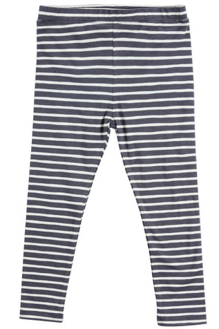 Mimi & Maggie Dark Gray Tranquil Garden Happy Stripe Legging Mimi & Maggie Dark Gray Tranquil Garden Happy Stripe Legging