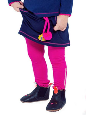 Mim-Pi Navy Pom Pom Skirt