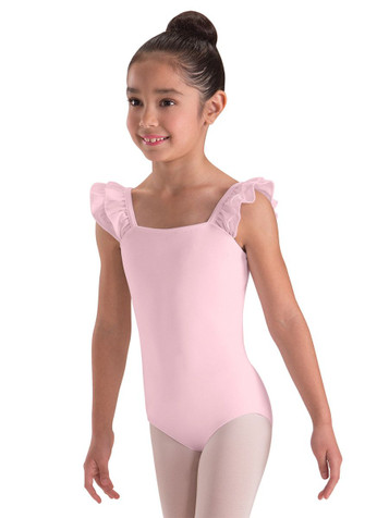 Motionwear Pink Double Ruffle Bandeau Leotard-FINAL SALE Motionwear Pink Double Ruffle Bandeau Leotard-FINAL SALE