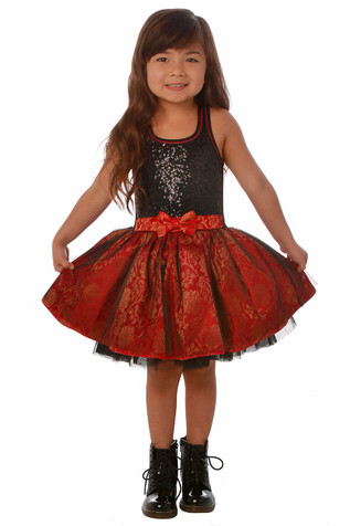 Ooh! La La! Couture Fuchsia/Black Sequin Tie Bow Dress Ooh! La La! Couture Fuchsia/Black Sequin Tie Bow Dress