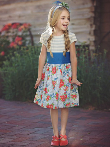 Persnickety Blue A Bushel & A Peck Emma Dress Persnickety Blue A Bushel & A Peck Emma Dress