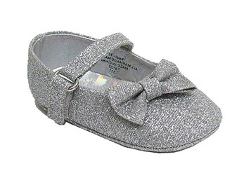 靴 original ribbon glitter pumps Gemma Glitter Silver Pumps for women by Age of Innocence