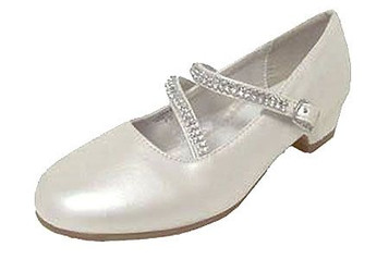 White Patent 1 inch Heel Dress Shoe 