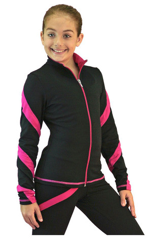 Chloe Noel J636F Fuchsia Zipper Spiral Fleece Jacket Chloe Noel J636F Fuchsia Zipper Spiral Fleece Jacket