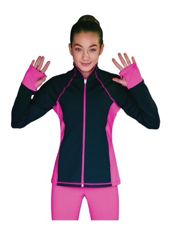 ChloeNoel Elite Fuchsia Contrast Jacket w/ Pockets & Thumb Holes ChloeNoel Elite Fuchsia Contrast Jacket w/ Pockets & Thumb Holes