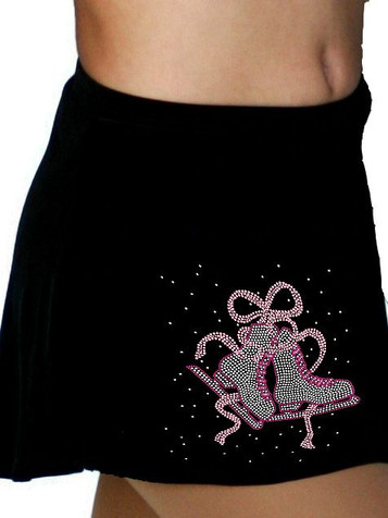 ChloeNoel A-Line Skate Skirt w/ Mini Fuchsia Ribbon ChloeNoel A-Line Skate Skirt w/ Mini Fuchsia Ribbon