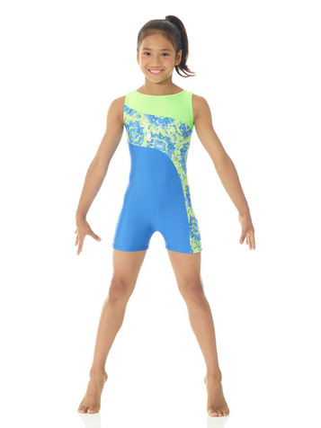 Mondor Side Insert Blue Tornado Unitard-FINAL SALE Mondor Side Insert Blue Tornado Unitard-FINAL SALE