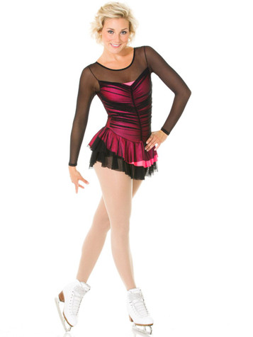 Mondor Black Mesh Dress Doubled w/ Goji Shiny Nylon