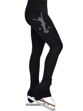 ChloeNoel 3" Waist Polar Fleece Pants w/ Mini Skating Jump Skater Crystal ChloeNoel 3" Waist Polar Fleece Pants w/ Mini Skating Jump Skater Crystal