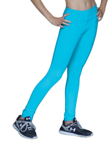 Turquoise  ChloeNoel Skinny Yoga Off Ice Elite Pant w/ Front Pocket & Swarovski Crystal Block