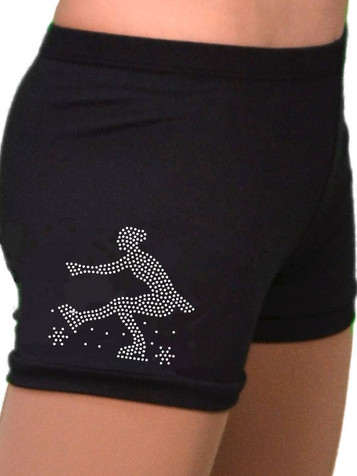 ChloeNoel Mini Sit Spin Crystal Skating Shorts ChloeNoel Mini Sit Spin Crystal Skating Shorts