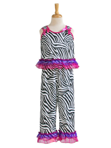 Laura Dare Zebra Bow Top PJ Laura Dare Zebra Bow Top PJ