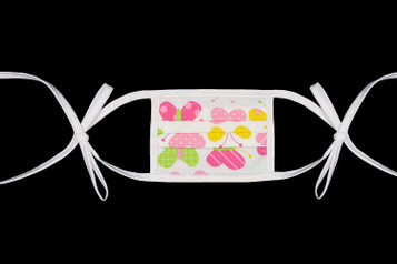 100% Cotton Kids Butterfly Print Back Tie Reusable Mask w/ Filter Pocket 100% Cotton Kids Butterfly Print Back Tie Reusable Mask w/ Filter Pocket