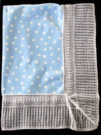 Blue Blanket w/ White Polka Dots Blue Blanket w/ White Polka Dots