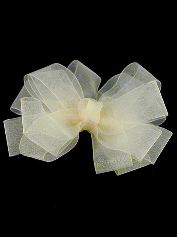 Ivory Organza Bow Hair Clip Ivory Organza Bow Hair Clip