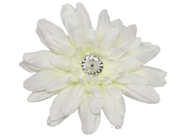 Ivory Large Gerber Daisy Flower on Clip Ivory Large Gerber Daisy Flower on Clip