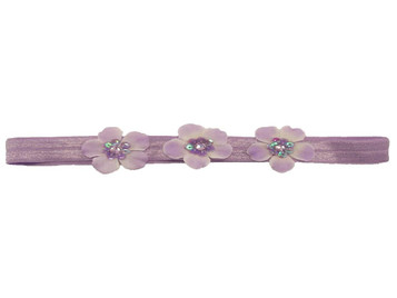 Lavender Three Flower Infant Headband Lavender Three Flower Infant Headband