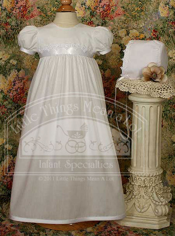 24 inch Cotton Gown w/Lace 24 inch Cotton Gown w/Lace