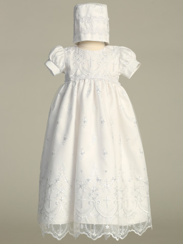 Swea Pea and Lilli Savannah Embroidered Tulle Gown with Cross Designs Swea Pea and Lilli Savannah Embroidered Tulle Gown with Cross Designs