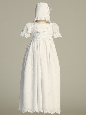 Swea Pea & Lilli Sabrina Cotton Eyelet Long Gown Swea Pea & Lilli Sabrina Cotton Eyelet Long Gown
