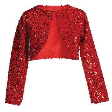 Swea Pea & Lilli Red Velvet Sequin Bolero
