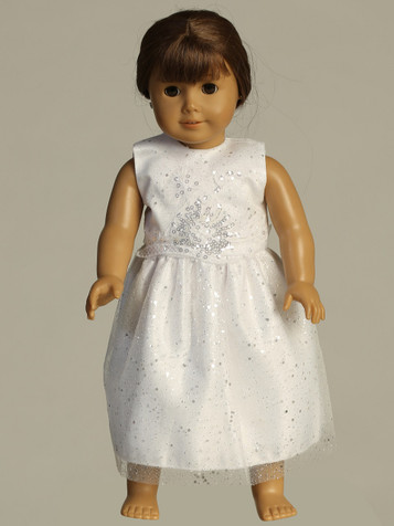 Swea Pea & Lilli SP741Z Embroidered Glitter Tulle w/ Sequins Doll Dress