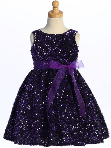 Blossom Purple Velvet Sequins Dress