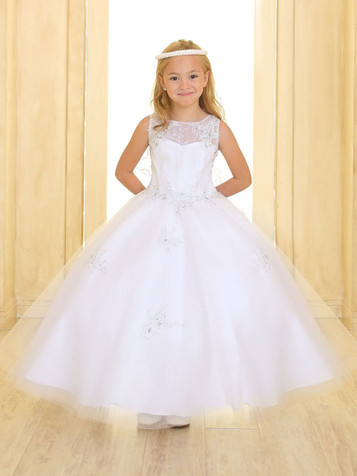 White Sweetheart Lace & Tulle Gown