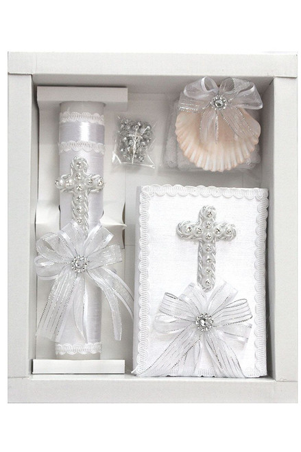 Baptism candle set for sales baby boy