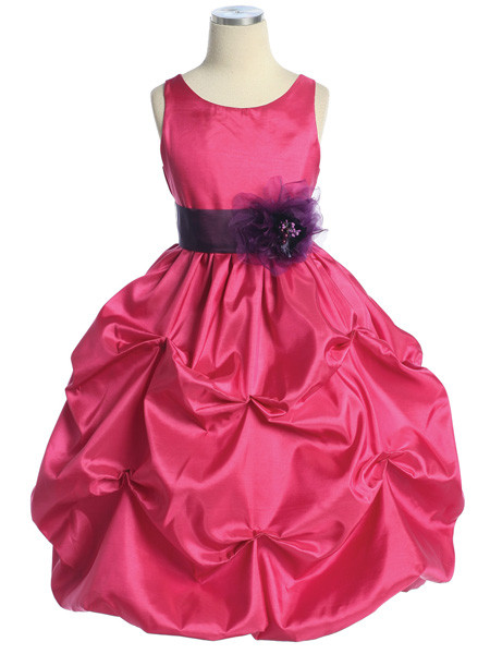 Fuchsia/Purple Taffeta Bubble Pick Up Dress - Size: 2 | Pink Princess