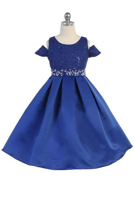 Kids Blue Flower Petal Dresses Online | Luxury Designer Kids Wear Online in  India – www.liandli.in
