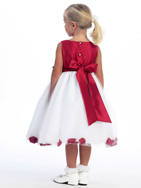 Apple Red Flower Girl Dresses