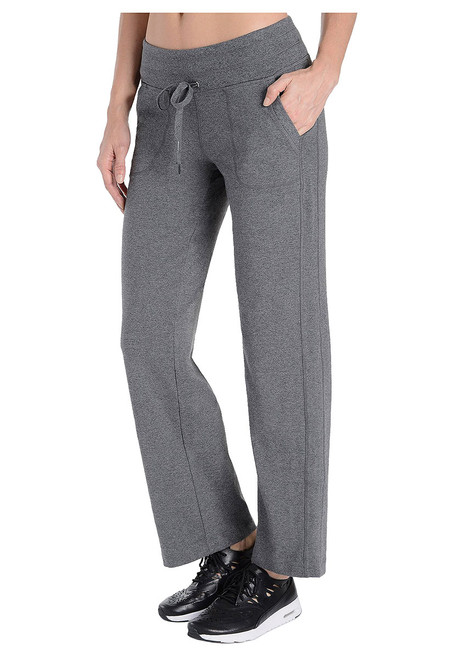 Danskin 2701 Womens' Charcoal Grey Essentials Drawcord Pant - Pink