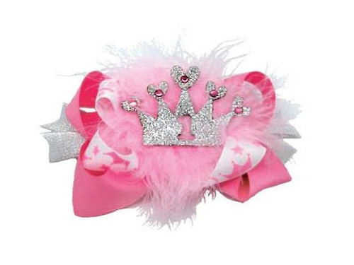 Pink Princess Birthday Bow - Pink Princess