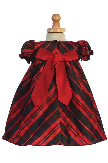 Swea Pea & Lilli C537 Green Plaid Baby Dress - Pink Princess